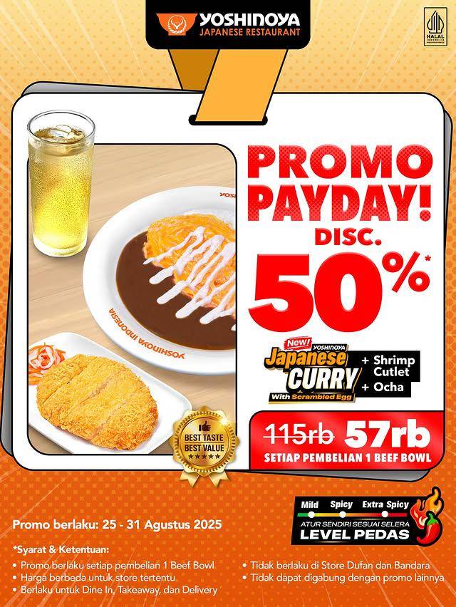 Promo gajian Yoshinoya Agustus 2025