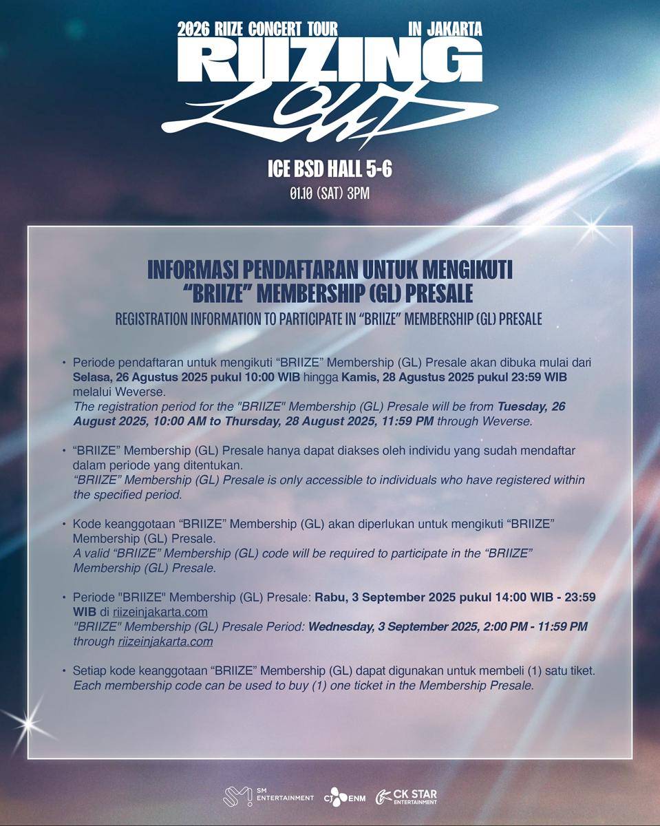 poster konser RIIZE di Jakarta (instagram.com/ckstar.id)