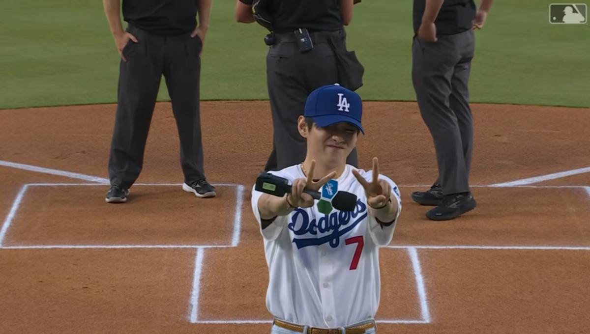 V BTS di LA Dodgers