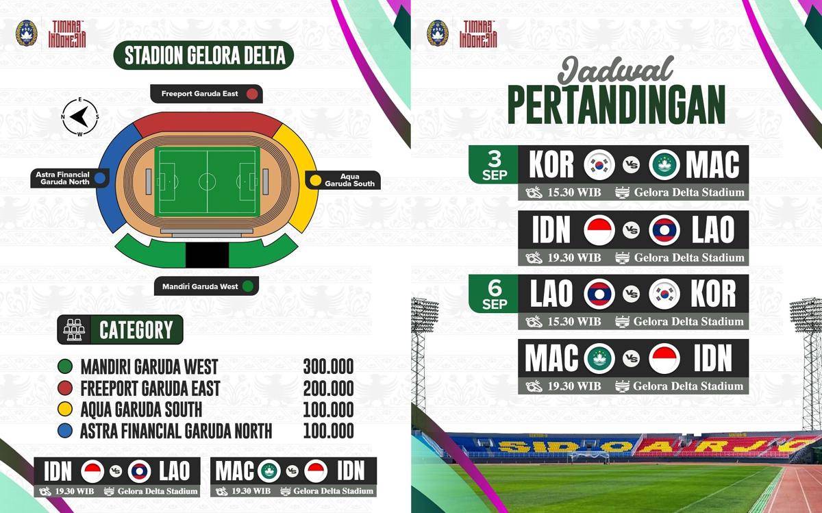 harga tiket Timnas Indonesia di Kualifikasi Piala Asia U-23 2026