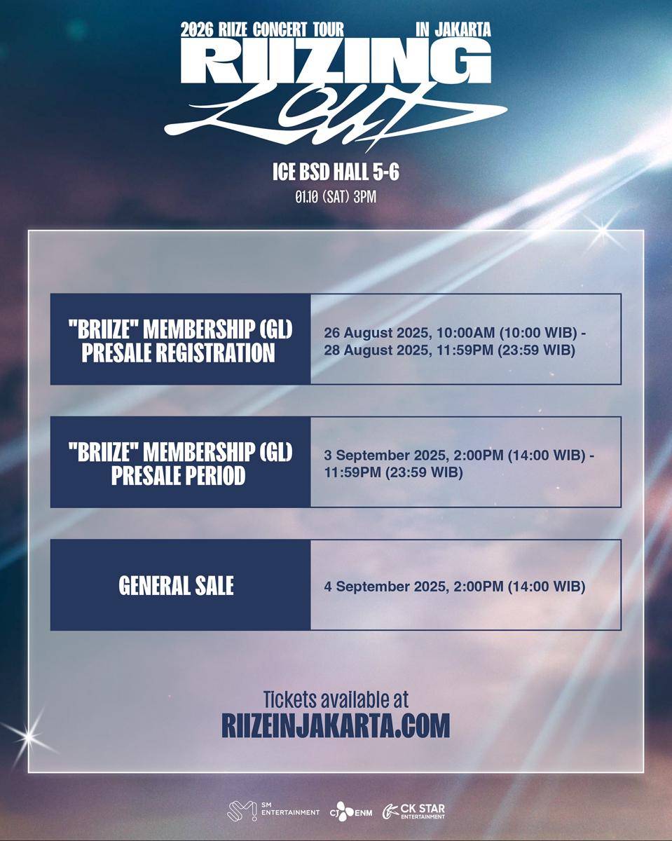 poster konser RIIZE di Jakarta (instagram.com/ckstar.id)