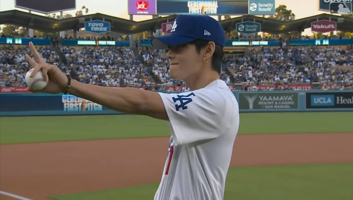 V BTS di LA Dodgers