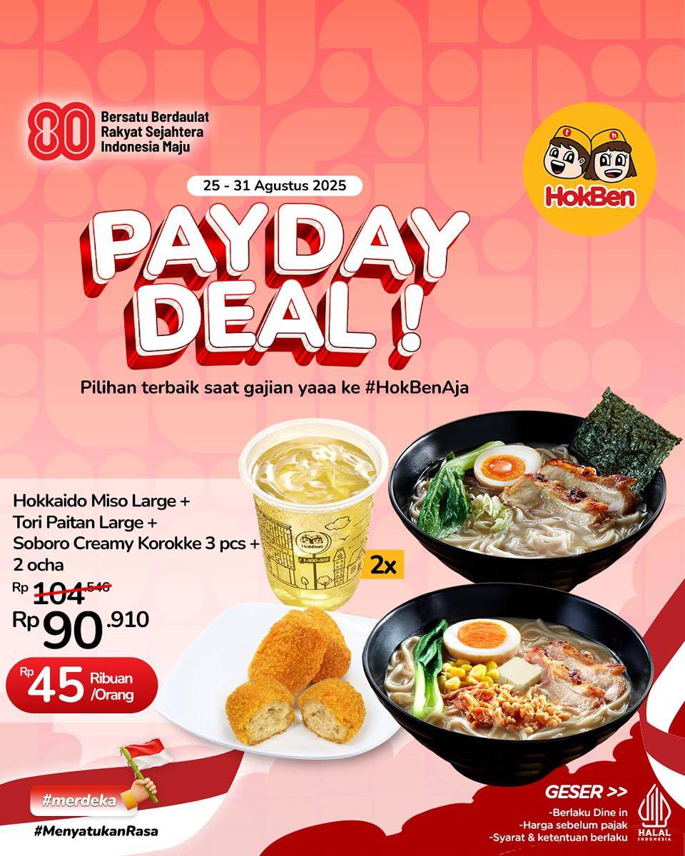 Promo gajian HokBen Agustus 2025
