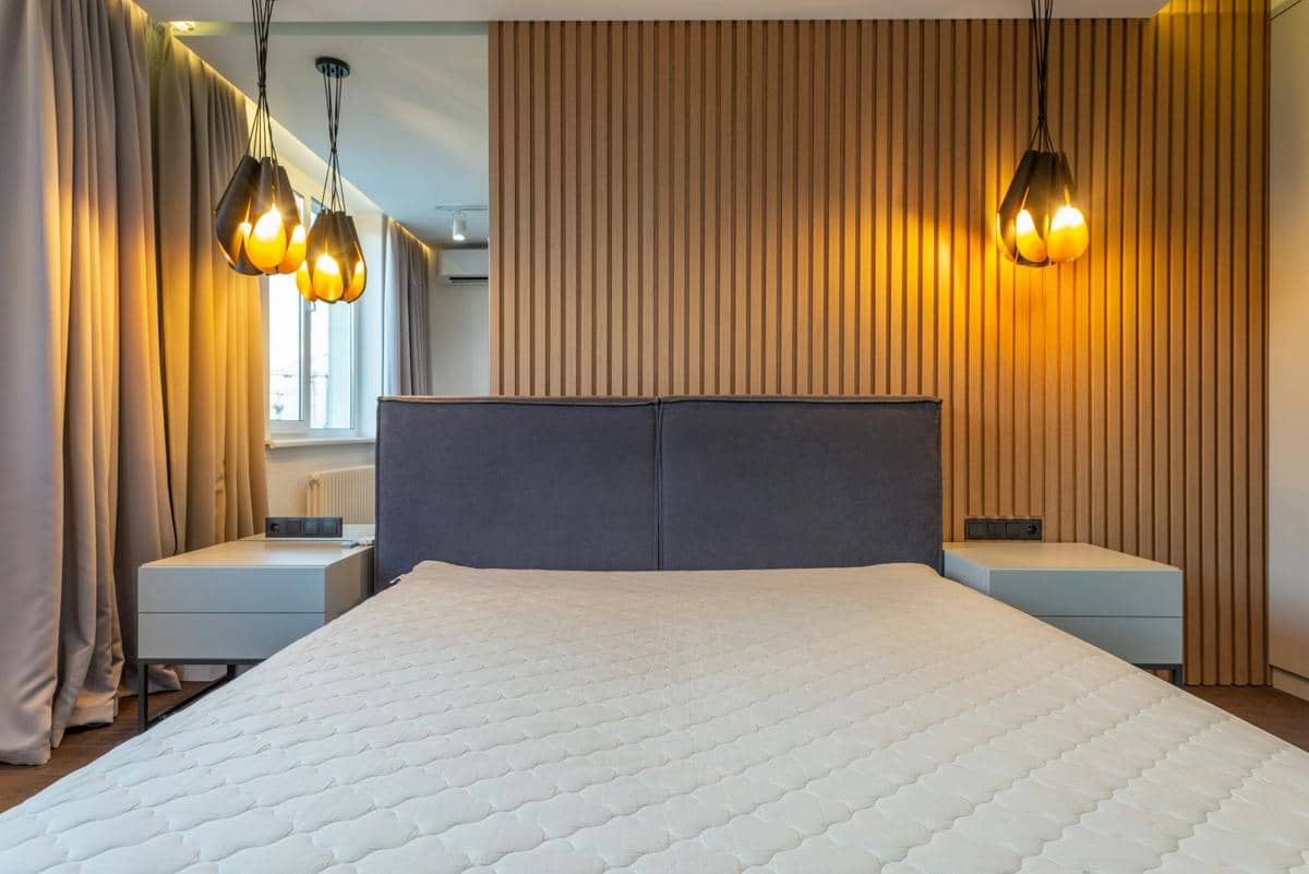 ilustrasi lampu gantung dan kamar