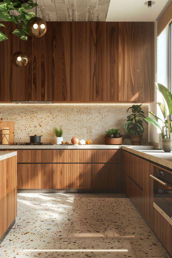 ilustrasi lantai colorful teraso di dapur