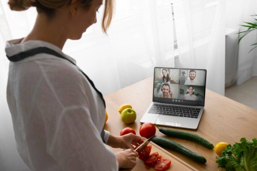 ilustrasi online cooking class