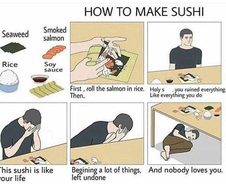 meme kocak sushi