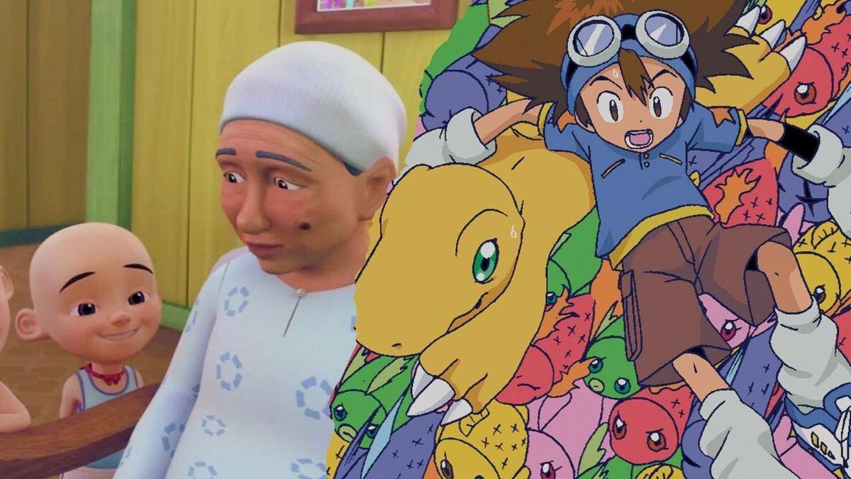cuplikan Upin & Ipin dan Digimon Adventure