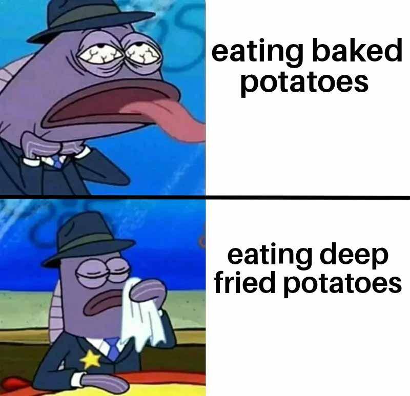 meme kocak kentang goreng