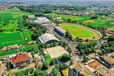 Tampak atas komplek Gor Satria Purwokerto. (google.com/maps/Ary Basri Okviantoro)