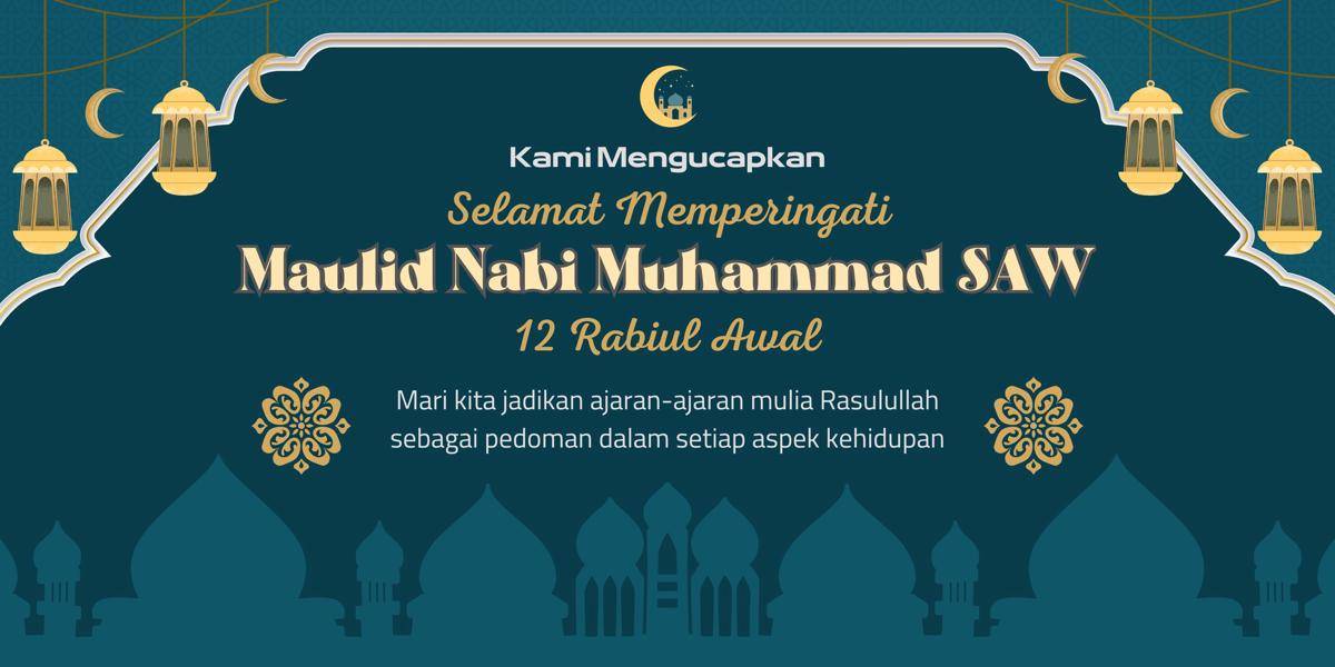 Ide kartu ucapan Maulid Nabi Muhammad SAW