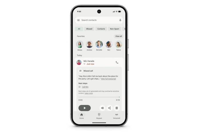 fitur Take a Message di Pixel 10 
