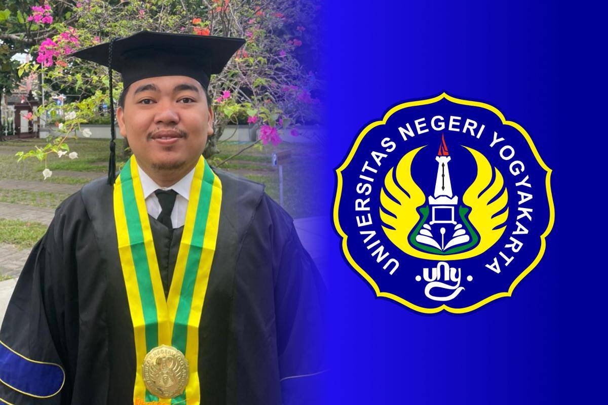Uga, seniman autis lulusan Magister UNY yang gunakan seni untuk ekspresi. (dok. UNY)