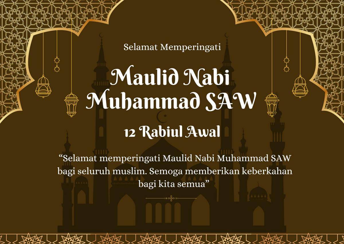 Ide kartu ucapan Maulid Nabi