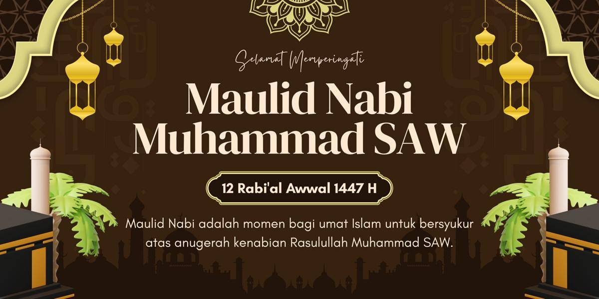 Ide kartu ucapan Maulid Nabi Muhammad SAW