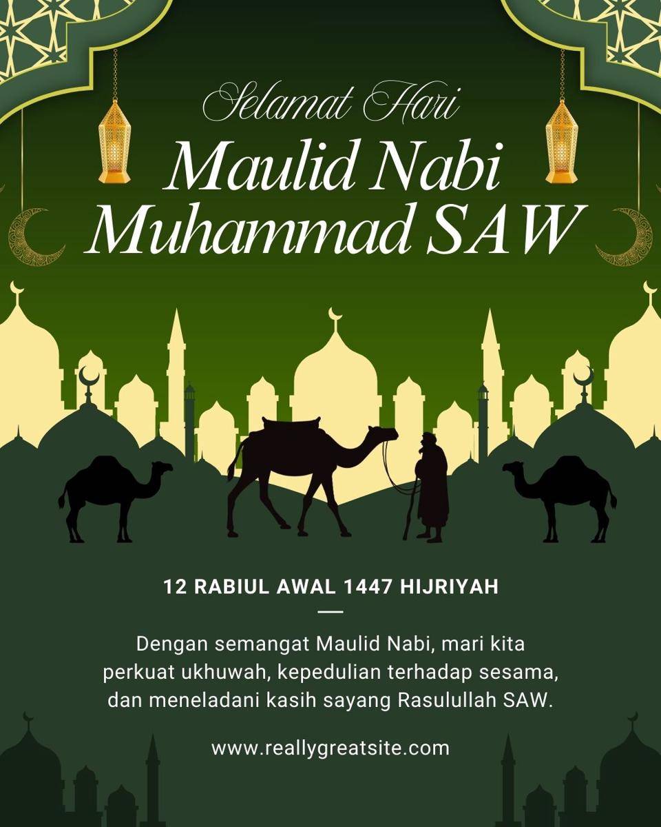 Ide kartu ucapan Maulid Nabi Muhammad SAW