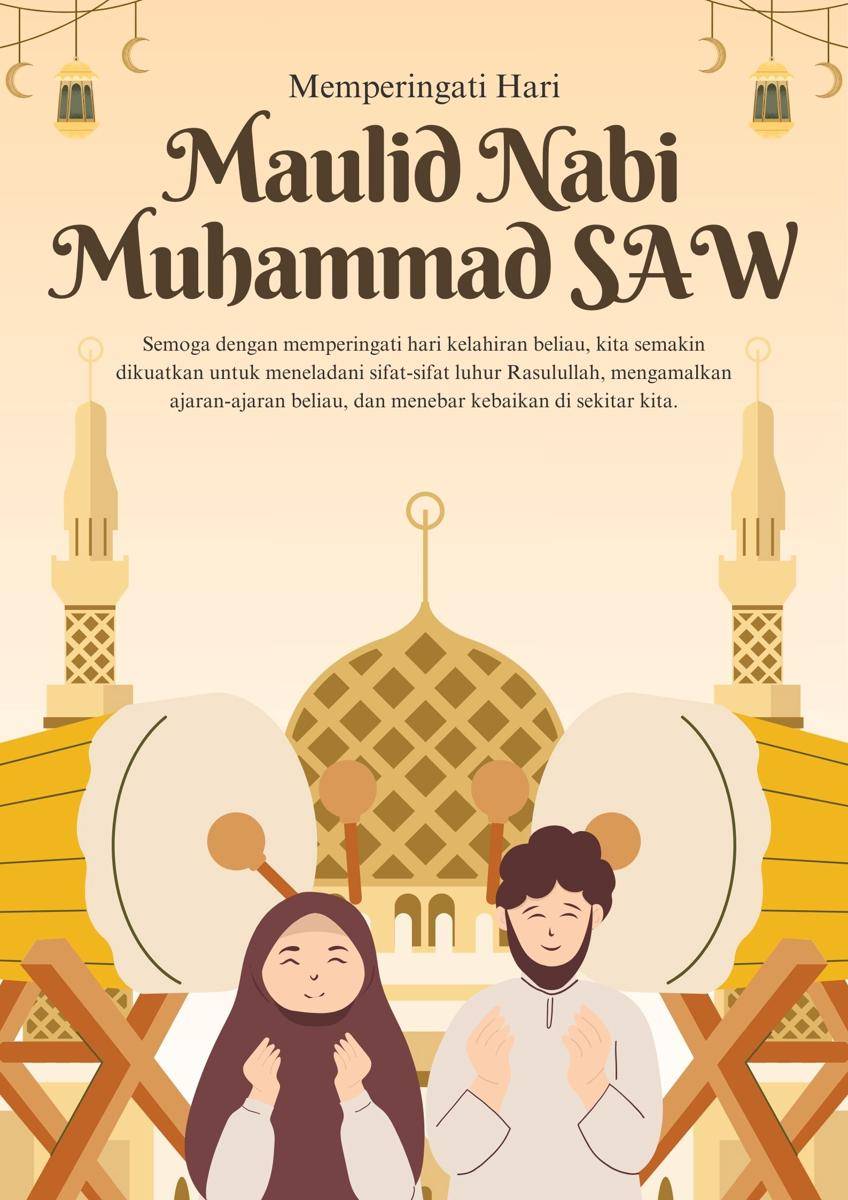Ide kartu ucapan Maulid Nabi Muhammad SAW