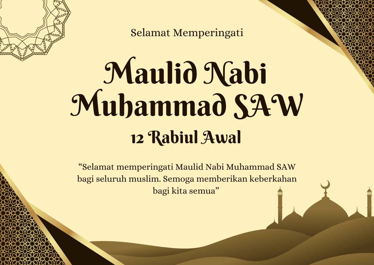 Ide kartu ucapan Maulid Nabi Muhammad SAW