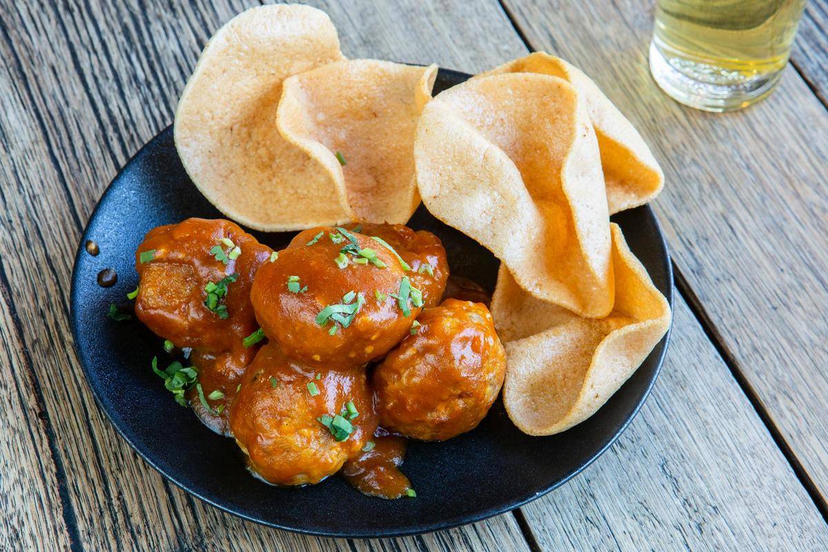 ilustrasi resep bola tempe saus mentega