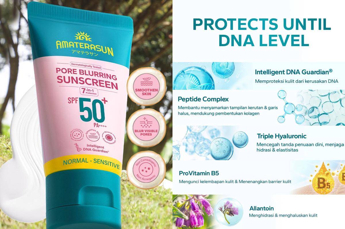 Amaterasun Pore Blurring Sunscreen SPF 50+ PA++++, produk terbaru dari Amaterasun (instagram.com/amaterasun)