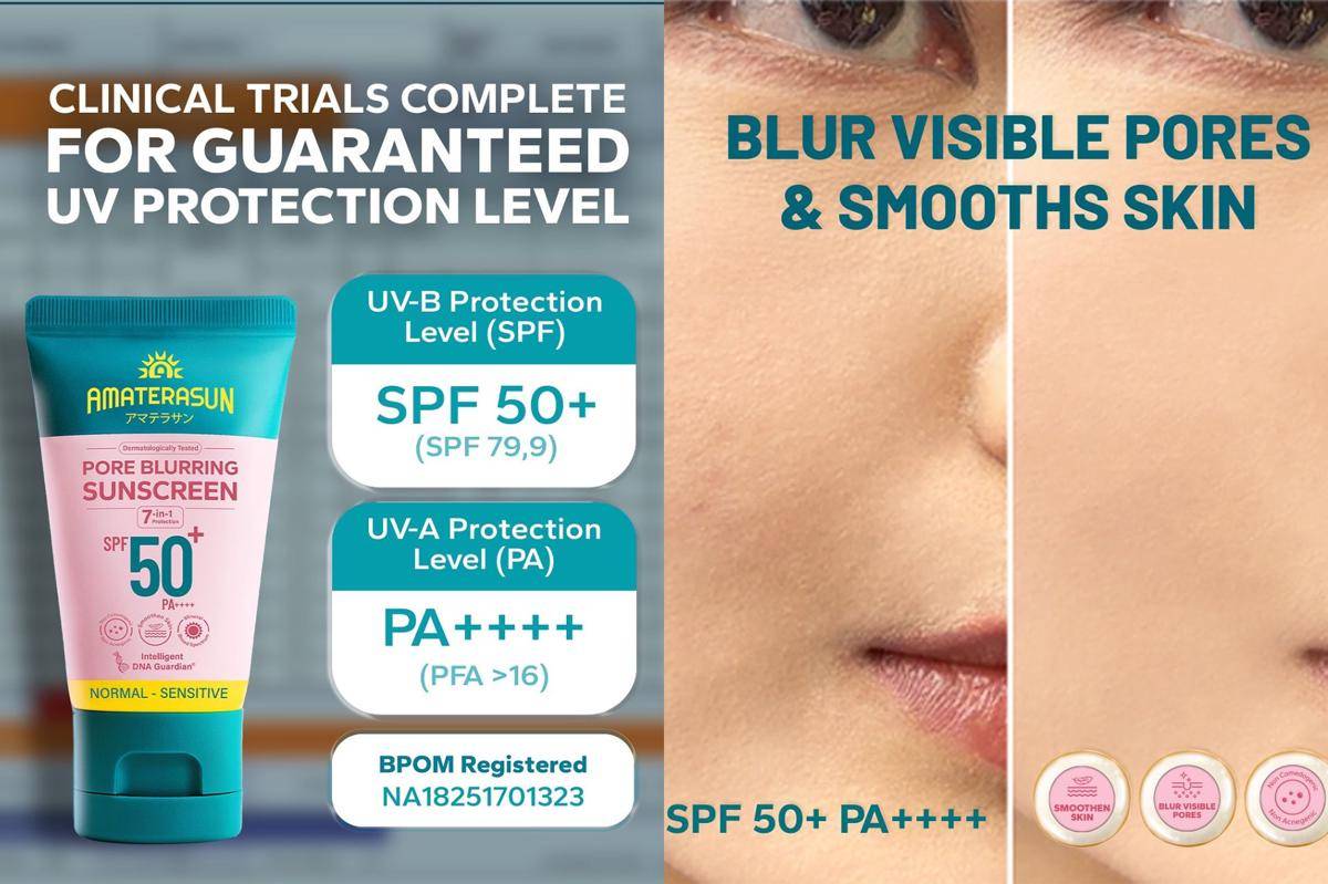 Amaterasun Pore Blurring Sunscreen SPF 50+ PA++++, produk terbaru dari Amaterasun (instagram.com/amaterasun)