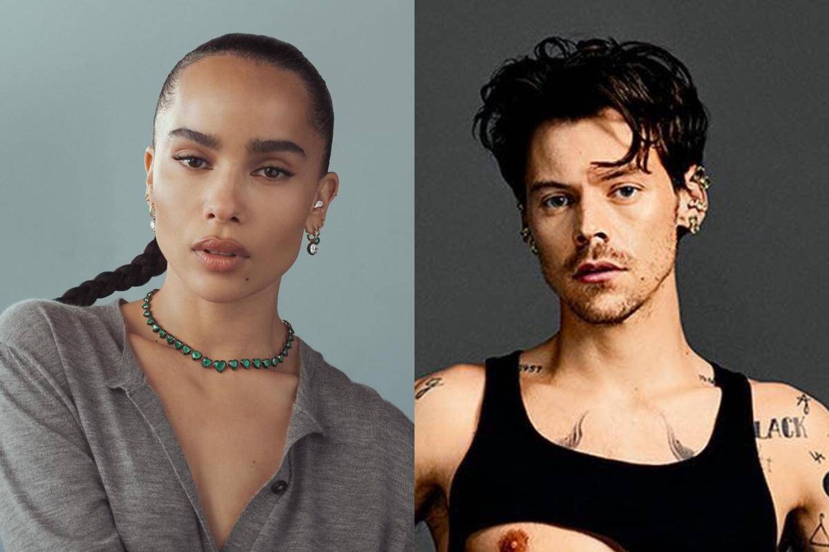 potret Zoe Kravitz (kiri) dan Harry Styles (kanan)