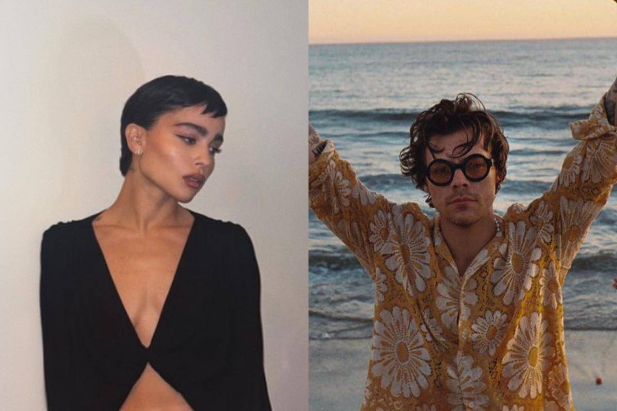 potret Zoe Kravitz (kiri) dan Harry Styles (kanan)
