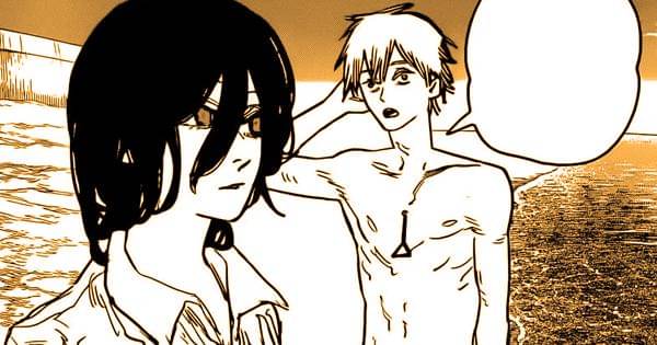 Denji dan Reze setelah pertarungan mereka berakhir - Chainsaw Man