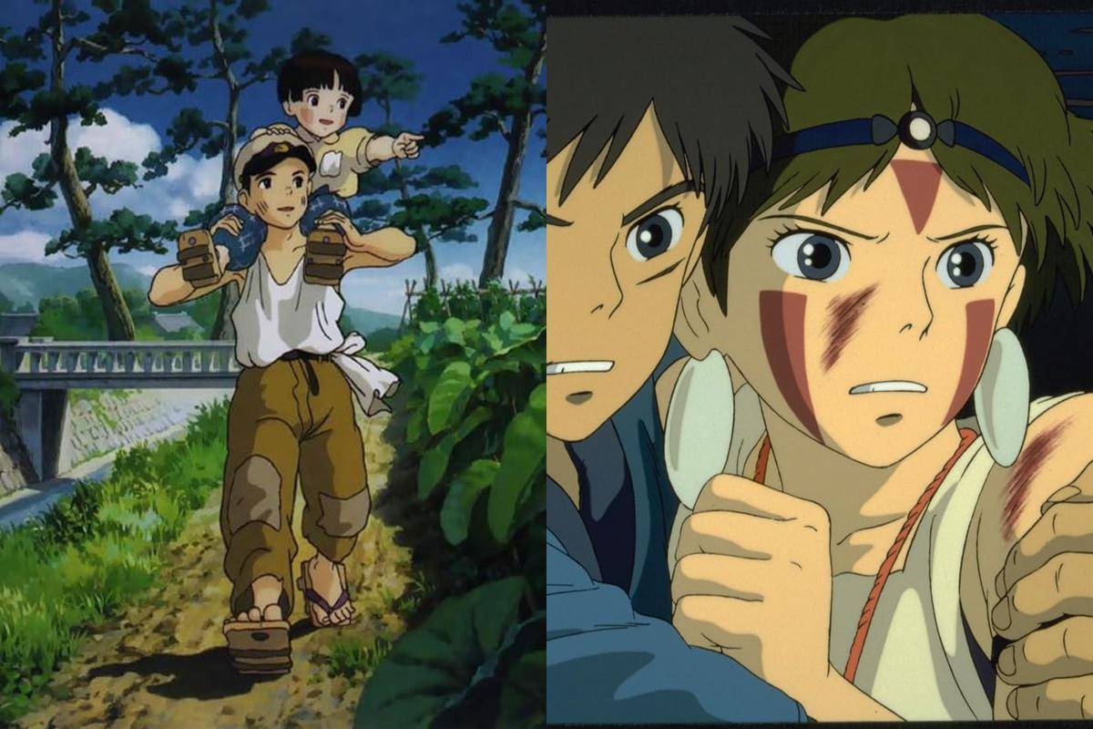 Grave of the Fireflies dan Princess Mononoke (dok. Studio Ghibli)