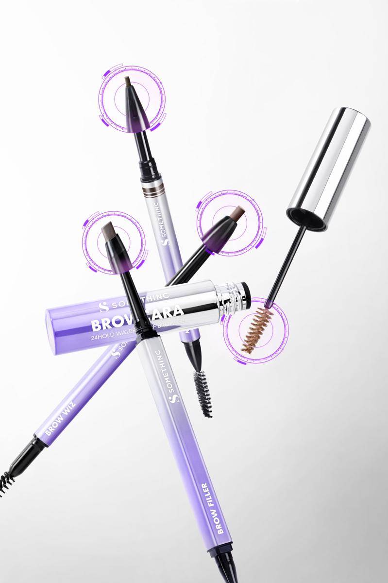 Tiga produk terbaru dari Somethinc: Microslim 4D, Brow Filler, & Browcara 24Hold. (dok. Somethinc)