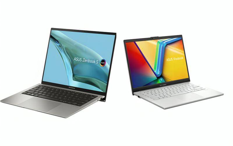 potret ASUS ASUS Zenbook (kiri) dan Vivobook (kanan)