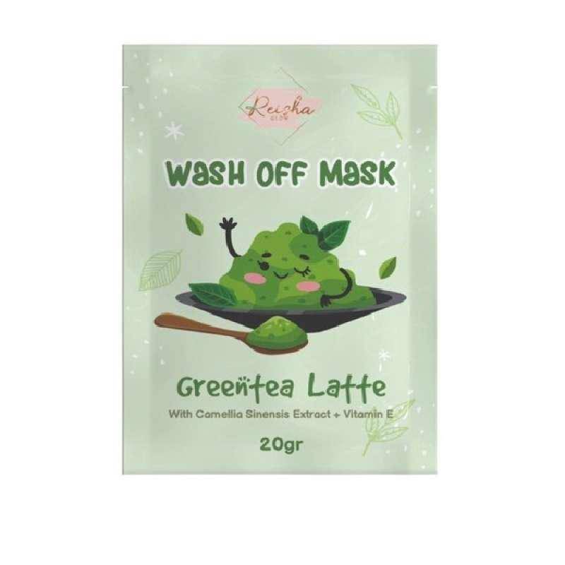 Reisha Glow Wash Off Mask Greentea Latte (blibli.com/Turkeysur.id)