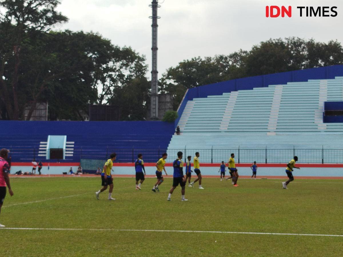 Latihan Arema FC di Stadion Gajayana, Kota Malang. (IDN Times/Rizal Adhi Pratama)