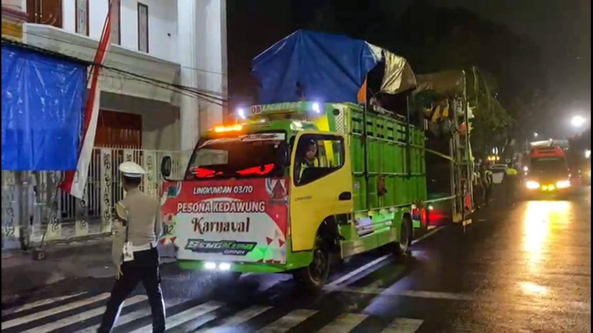 Truk pengangkut sound horeg di Blitar dikenakan sanksi tilang. IDN Times/istimewa