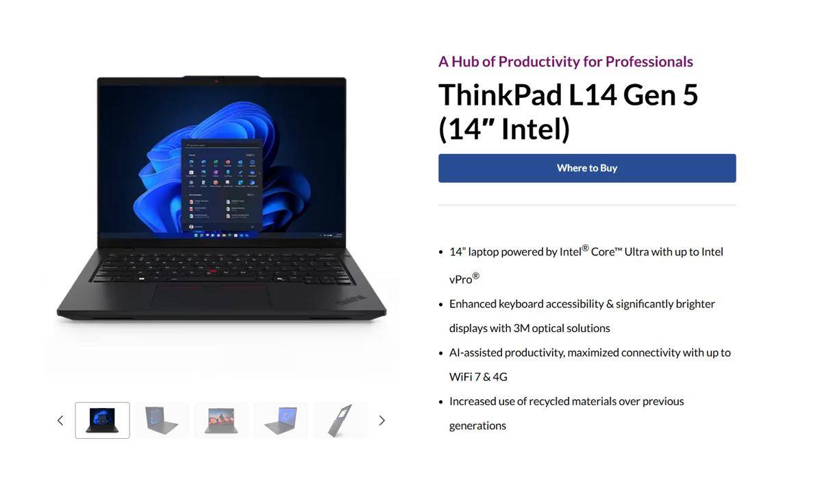 potret Lenovo ThinkPad L14 Gen 5