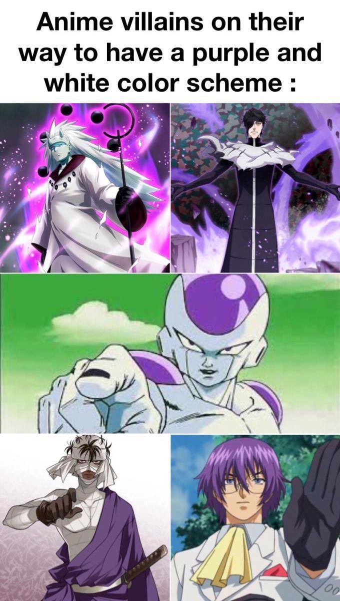 meme karakter anime rambut ungu
