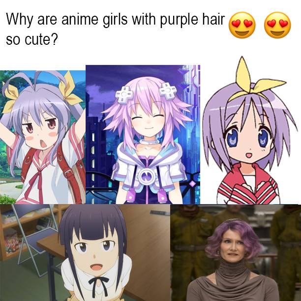 meme karakter anime rambut ungu