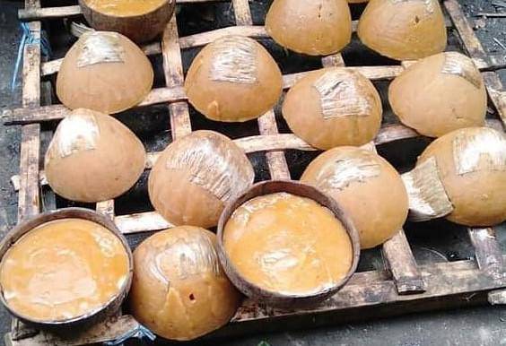 Proses pembuatan gula merah di Desa Besan. (Instagram.com/desabesan)