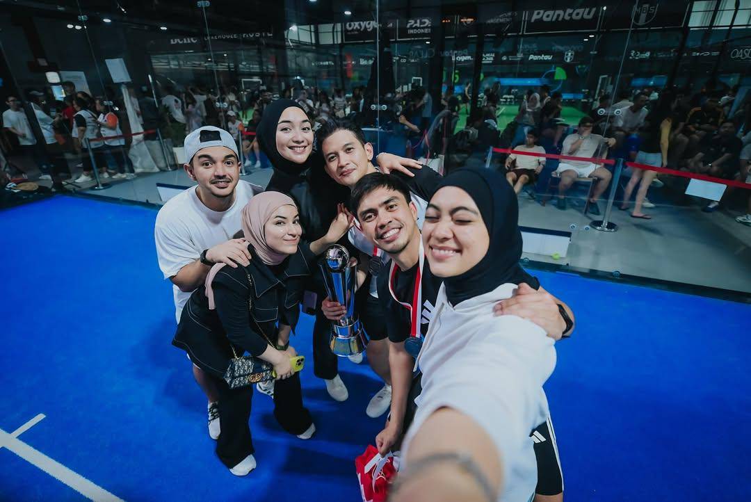 Rezky Adhitya dan Ditto duet main padel