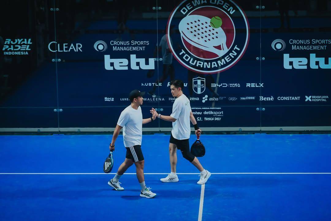 Rezky Adhitya dan Ditto duet main padel