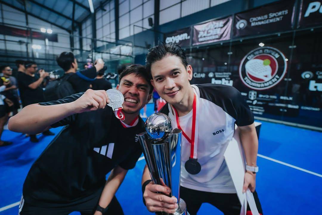 Rezky Adhitya dan Ditto duet main padel