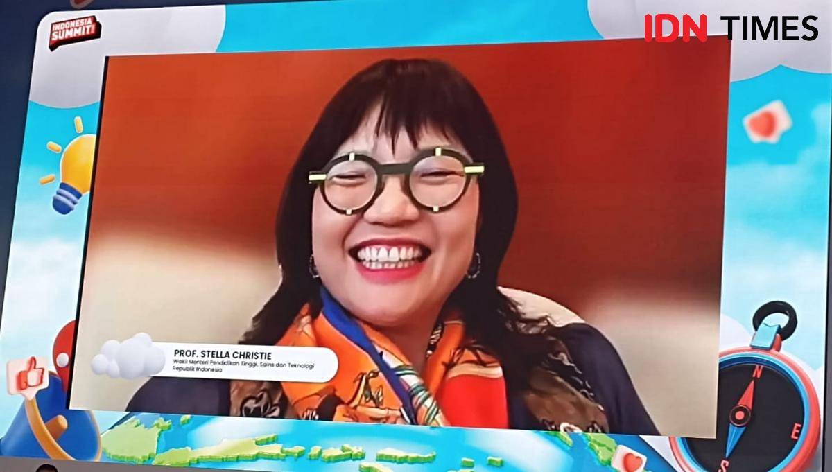 Wamen Diktisaintek Stella Christie dalam Acara Indonesia Summit 2025 IDN Times