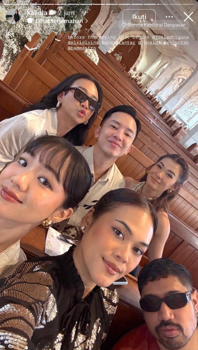 potret artis dan selebgram di pemberkatan nikah Maria Rahajeng dan Matthias Haerens