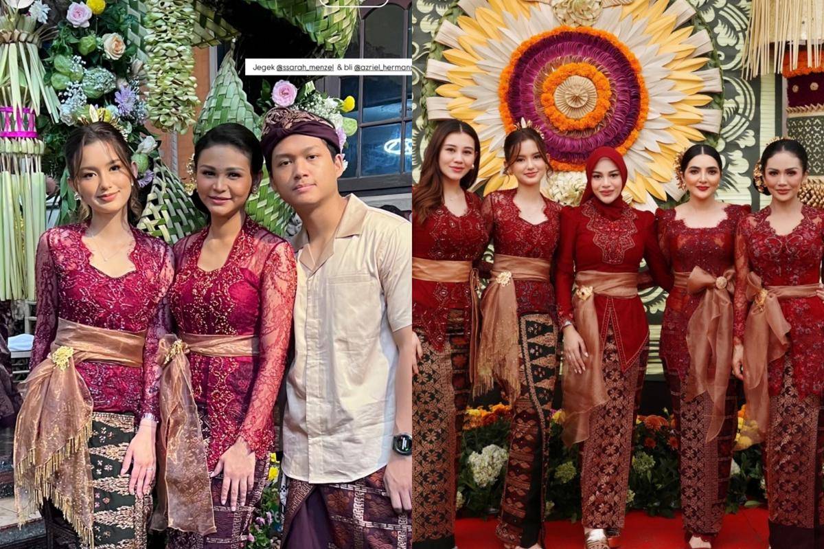 Keluarga Azriel Hermansyah di pernikahan kakak Sarah Menzel