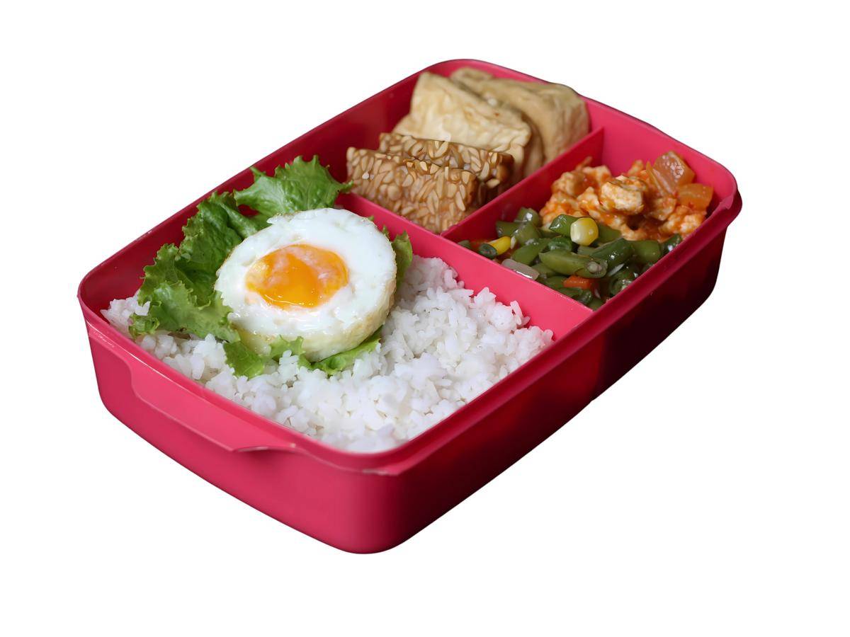 ilustrasi bekal telur ceplok dan beberapa lauk lainnya (vecteezy.com/WAHYU KRIS ARIES WIRAWARDANA)
