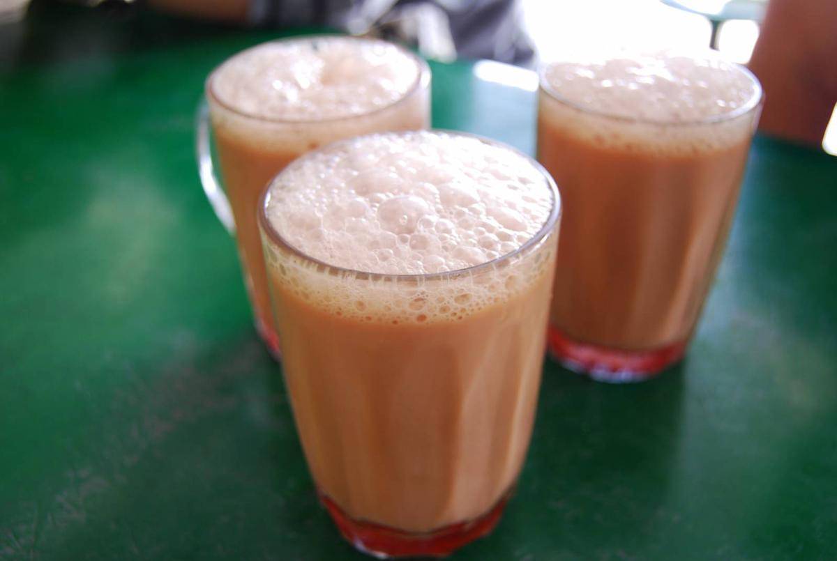 ilustrasi teh tarik pandan