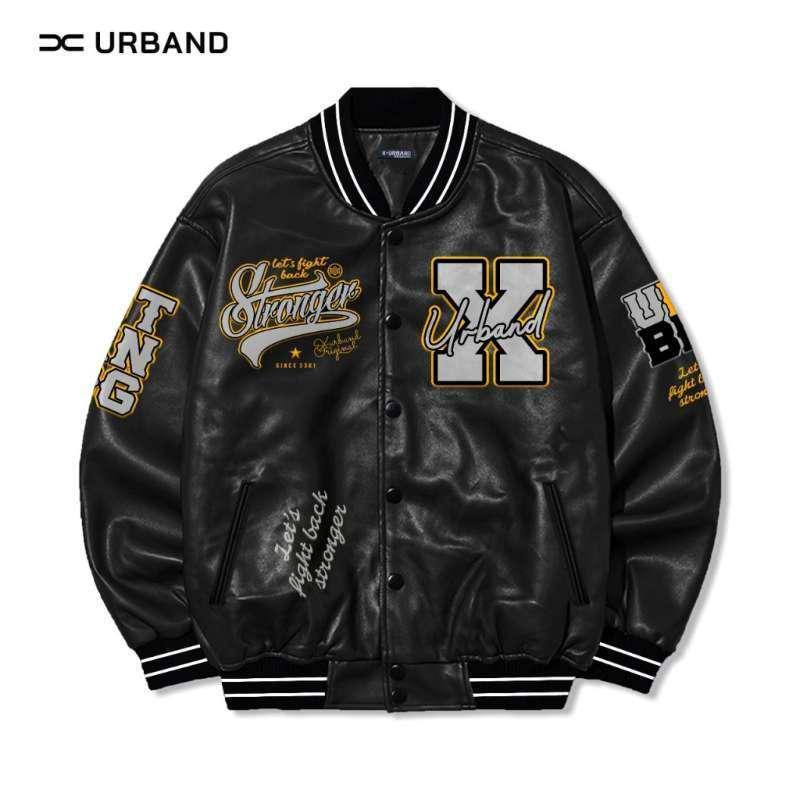 XUA Jaket Varsity Kulit Sintetis Bomber Pria (blibli.com/X Urband Absolute. Flagship Store)