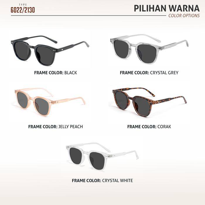 Colore.in Sunglasses Retro Style Black 6022S (tokopedia.com/Colore.in Eyewear)
