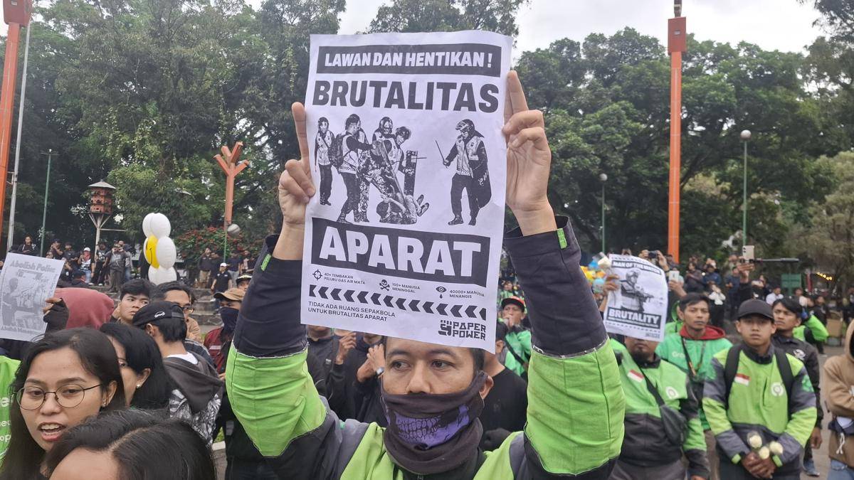 Aksi Solidaritas pada Affan Kurniawan di Malang. (IDN Times/Rizal Adhi Pratama)
