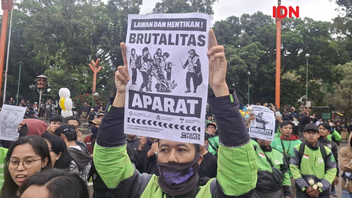 Aksi Solidaritas pada Affan Kurniawan di Malang. (IDN Times/Rizal Adhi Pratama)